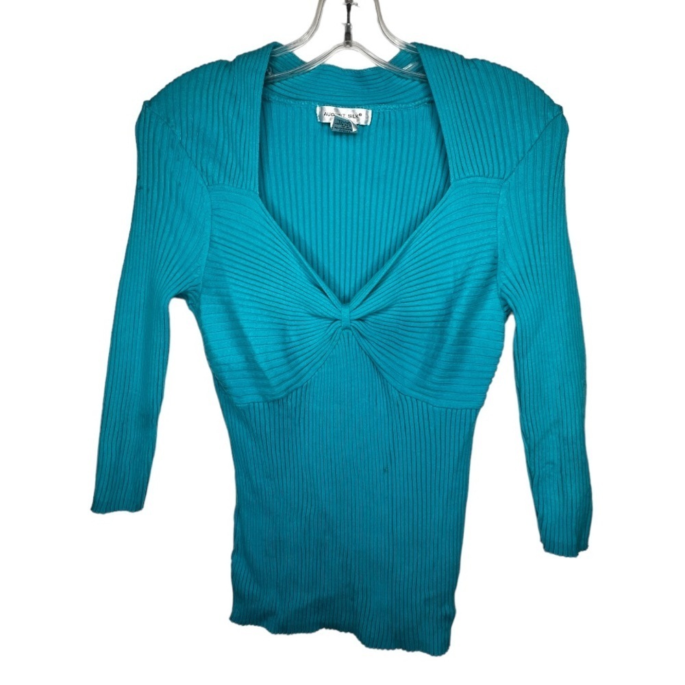 August Silk Ribbed Sweater